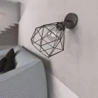 Fermaluce Metallo 90° Urban, nastavljivo kovinsko svetilo za stensko montažo s senčilom Diamond