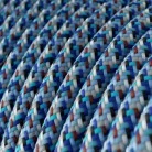 Viseča razsvetljava Izdelano v Italiji skupaj s kablom iz tkanine, senčnik Swing Pastel s kovinsko obdelavo