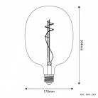 LED sijalka H01 Ellipsa 170 11W E27 zatemnilna 2700K