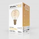 LED zlata sijalka C02 Carbon linija, spiralna nitka G45 2,2W E14 zatemnilna 1800K