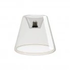 Lampă suspendată cu Bec transparent Ghost în formă de con, cu șine