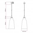 Lampă suspendată cu abajur Bottiglia și adaptor pentru șină