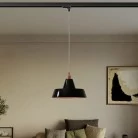 Lustră suspendată industrială din ceramică cu abajur pe șină