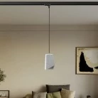 Lustră suspendată din beton cu abajur Prisma