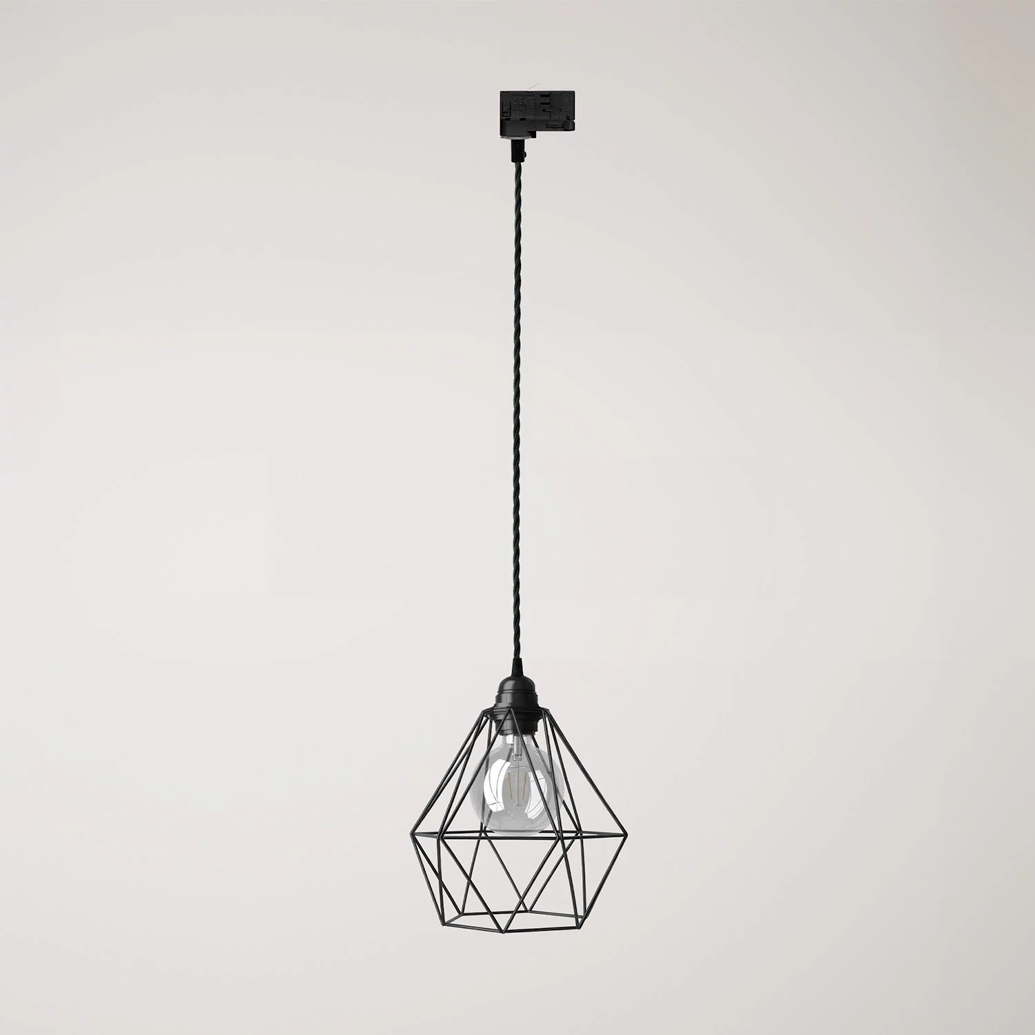 Lampă suspendată cu cușcă Diamond pentru șine