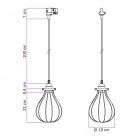 Lampă suspendată cu abajur Drop pentru șine