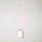 Lampă suspendată cu șină și abajur ceramic mini Campana