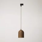 Lampă suspendată cu șină și abajur ceramic mini Campana