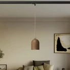 Lampă suspendată cu șină și abajur ceramic mini Campana