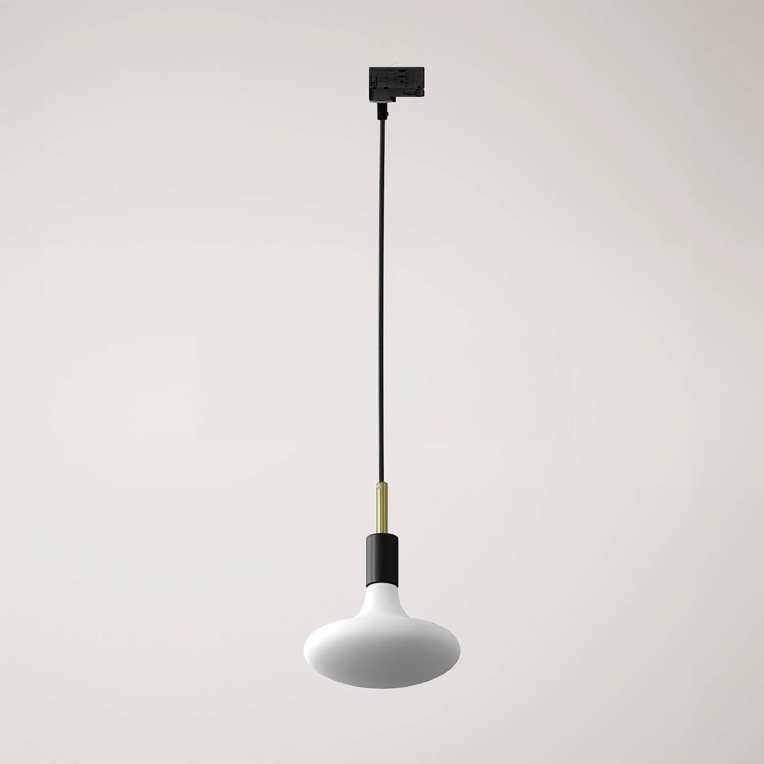 Lustră cu adaptor pentru șină, echipată cu clemă pentru cablu de 7 cm