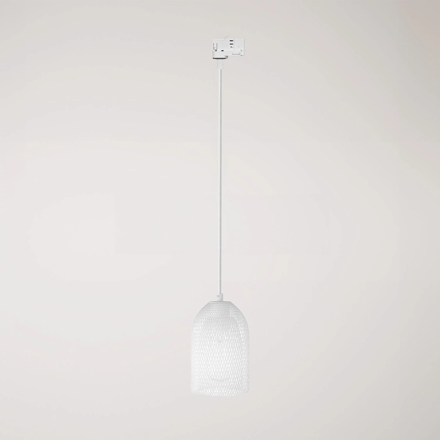 Lustră suspendată Ghostbell cu abajur, compatibilă cu sistemele de șine