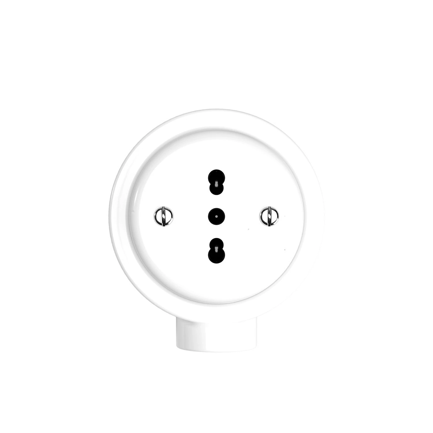 Italijanski stenski dvojni vtič 10/16A z osnovo za Creative-Tubes v porcelanu