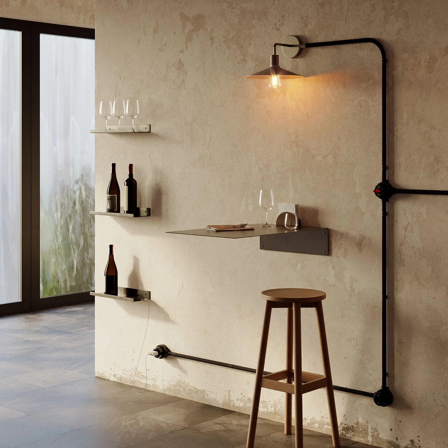 Komplet priključne omarice in podstavka za porcelanaste cevi Creative-Tubes