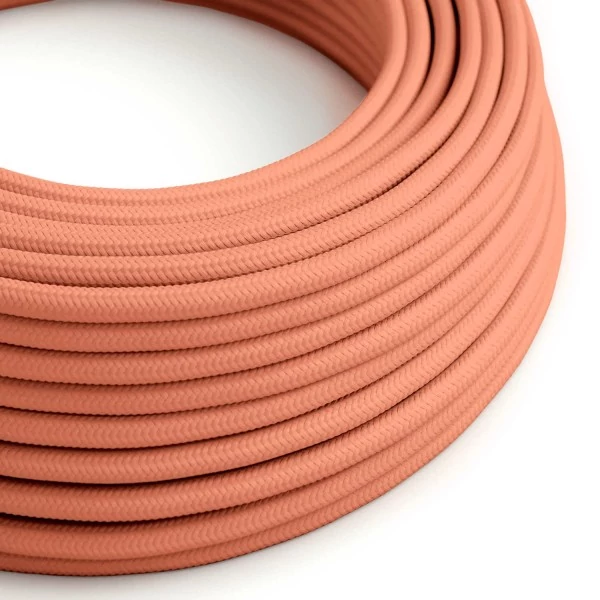 Električni kabel, prevlečen s tkanino v barvi breskve - The Original Creative Cables, za sodobne in barvite svetilke - RM23