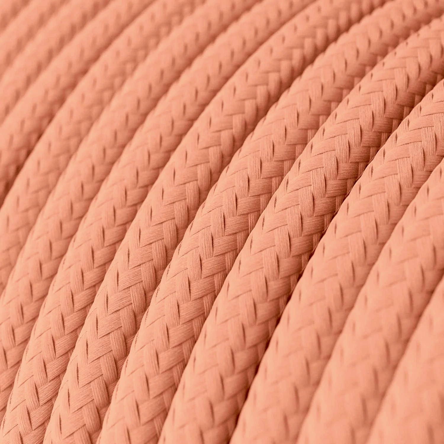 Električni kabel, prevlečen s tkanino v barvi breskve - The Original Creative Cables, za sodobne in barvite svetilke - RM23