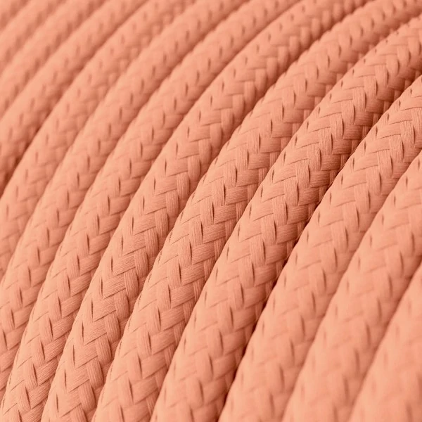Električni kabel, prevlečen s tkanino v barvi breskve - The Original Creative Cables, za sodobne in barvite svetilke - RM23