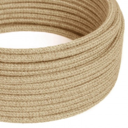 Okrogel električen kabel, naravna juta, RN06