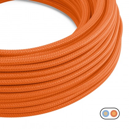 Ploski tekstilni kabel, prekrit s Oranžno ognjeno tkanino - PM15