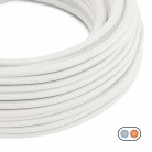 Ploski tekstilni kabel, prekrit z Optical White Gloss - PM01