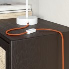 Ploski tekstilni kabel, prekrit s Oranžno ognjeno tkanino - PM15