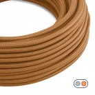 Ploski tekstilni kabel, prekrit z tkanino v barvi Whiskey - PM22