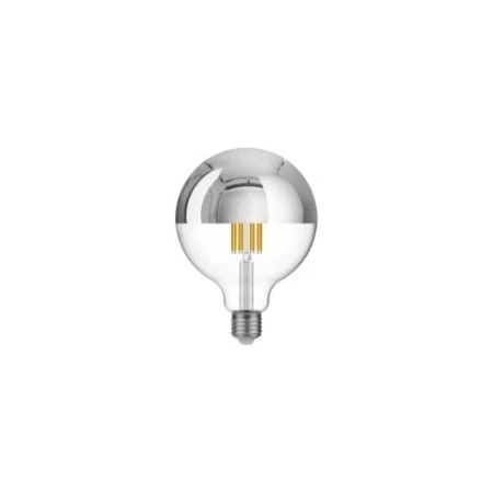 LED žarnica pol krogle srebrna žoga G125 7W 650Lm E27 2700K Zatemnjljiva - A05