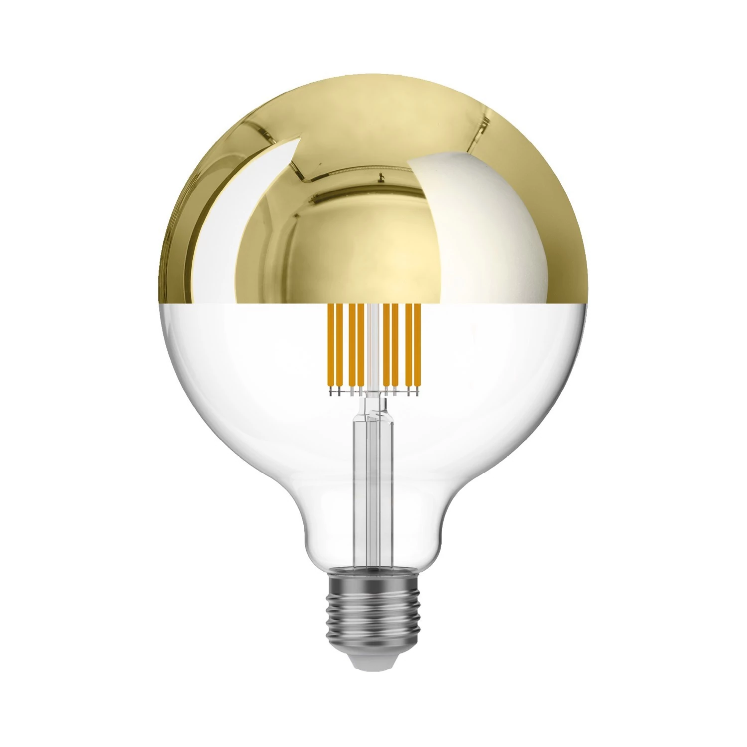 LED žarnica polovične krogle zlata kroglica G125 7W 650Lm E27 2700K z zatemnitvijo - A15