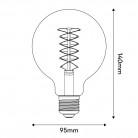 LED Žarnica Filament Bela Globo G95 5,9W 500Lm E27 2700K Dimerabilna - W03