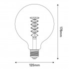 LED Žarnica Filament Bela Globo G125 5,9W 500Lm E27 2700K Dimerabilna - W04