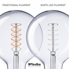 LED Žarnica Filament Bela Globo G125 5,9W 500Lm E27 2700K Dimerabilna - W04