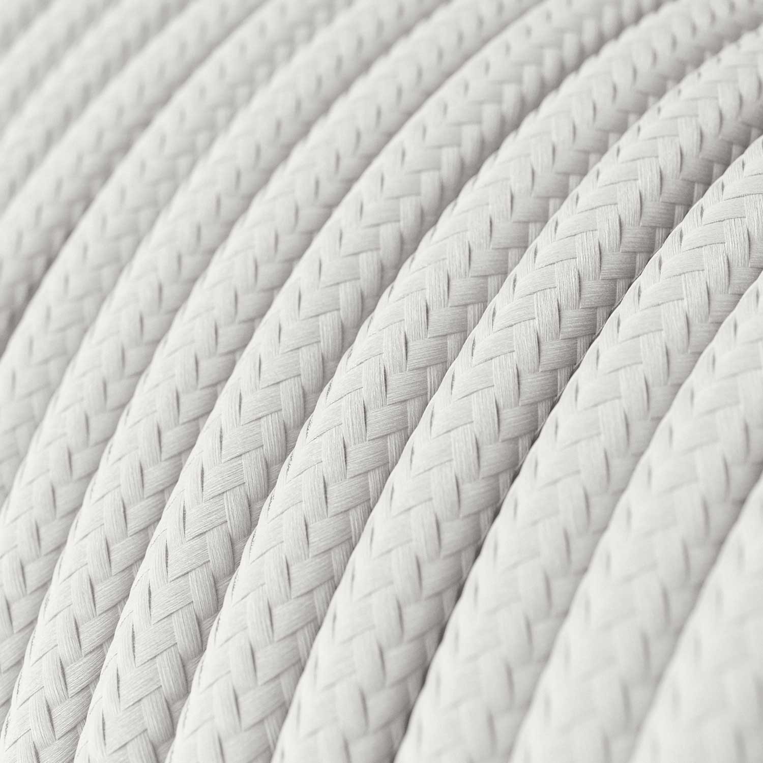 Okrogel tekstilen električen kabel RM01 - bel