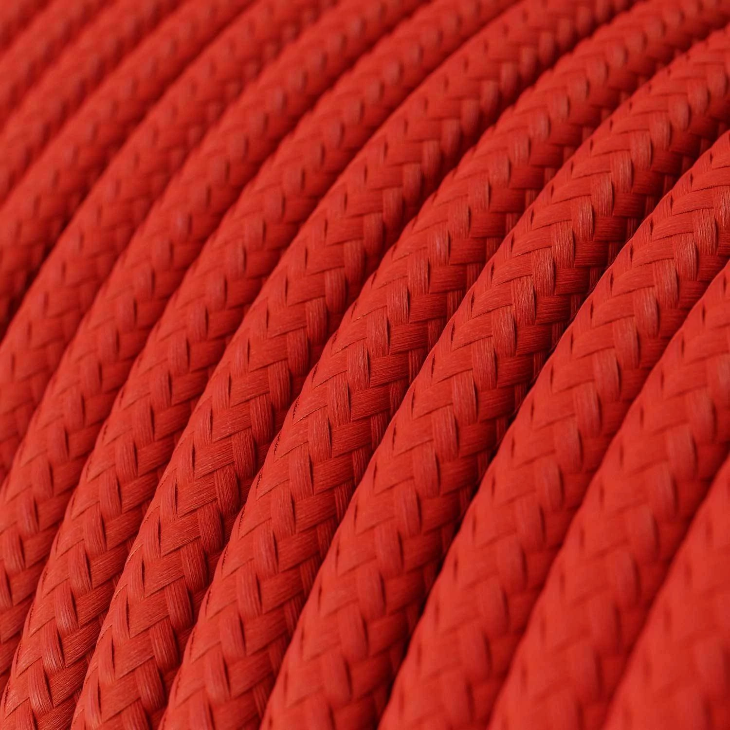 Okrogel tekstilen električen kabel RM09 - rdeč