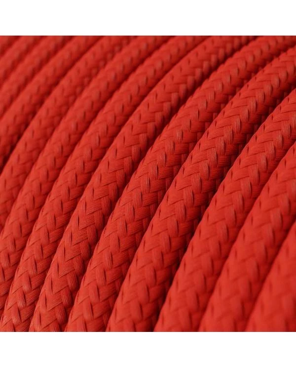 Okrogel tekstilen električen kabel RM09 - rdeč