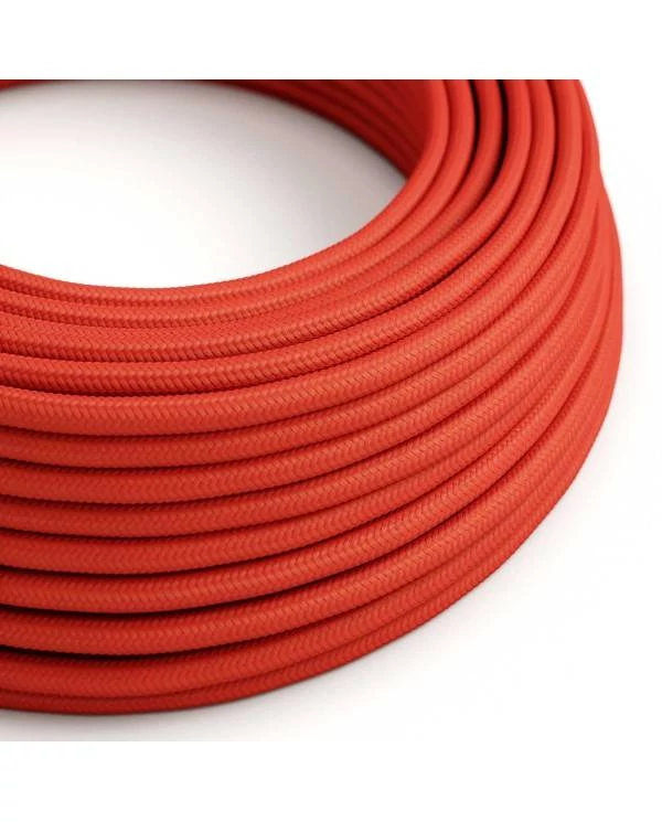 Okrogel tekstilen električen kabel RM09 - rdeč