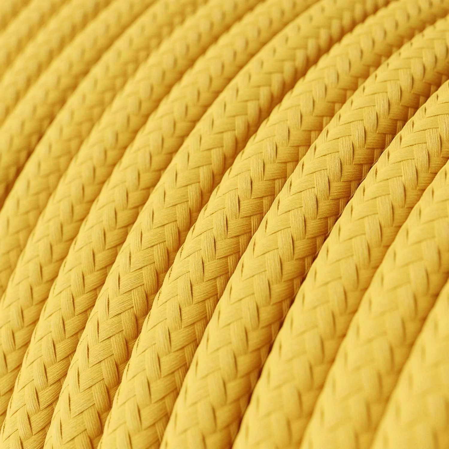 Okrogel tekstilen električen kabel RM10 - rumen