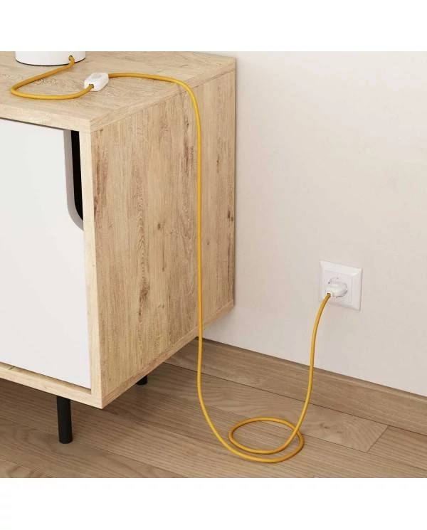 Okrogel tekstilen električen kabel RM10 - rumen