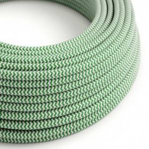 Okrogel tekstilen električen kabel RZ06 - zelen