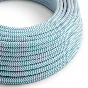 Okrogel tekstilen električen kabel RZ11 - azur