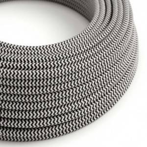 Okrogel tekstilen električen kabel RZ04 - črn