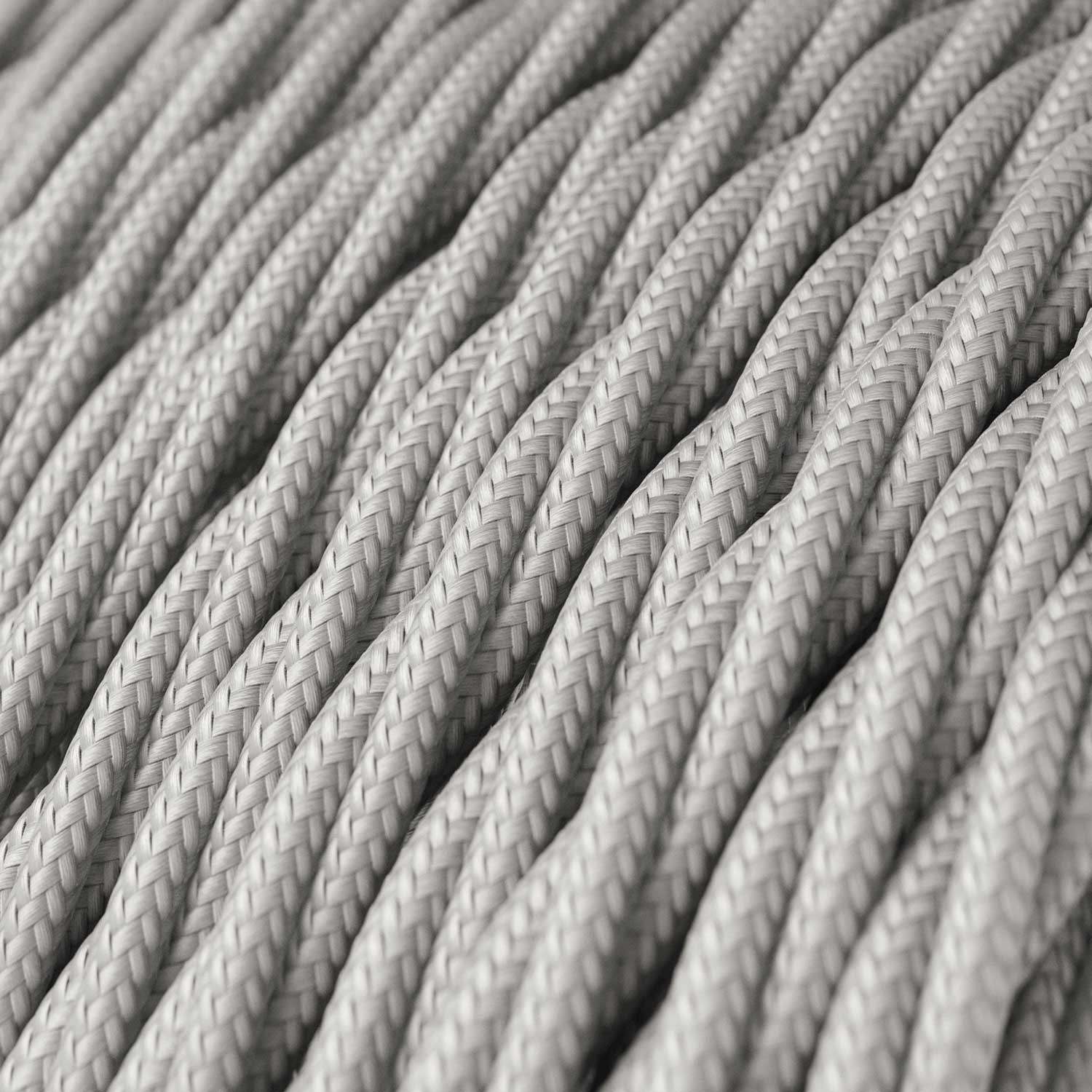 Zavit tekstilen električen kabel TM02 - srebrn