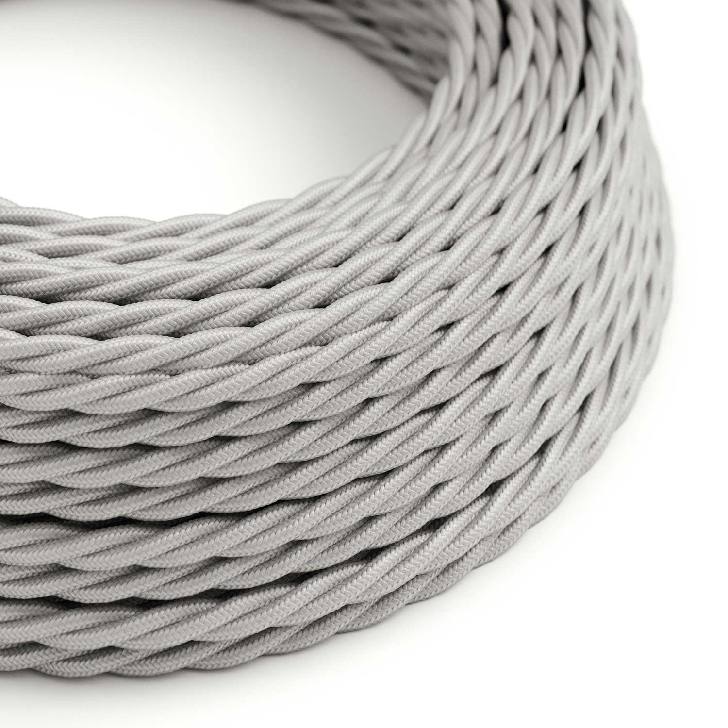 Zavit tekstilen električen kabel TM02 - srebrn