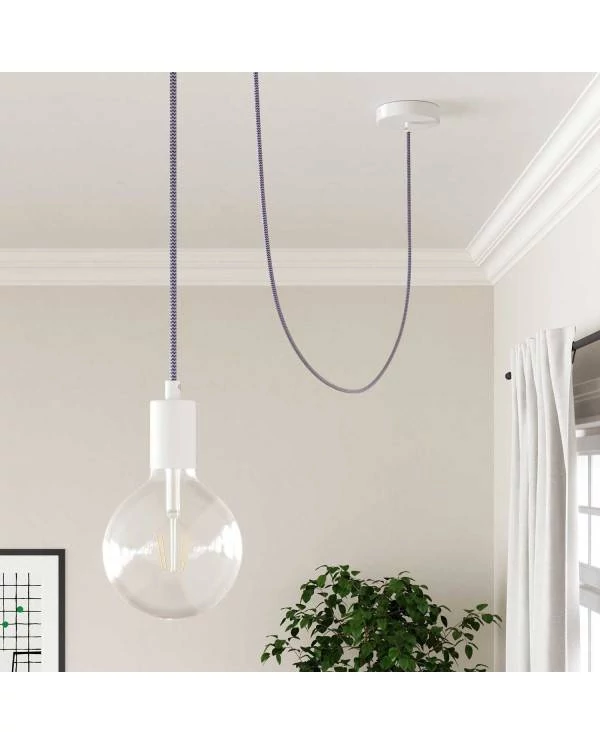 Okrogel tekstilen električen kabel RZ07 - lila
