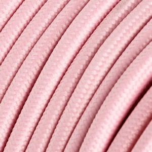 Okrogel tekstilen električen kabel RM16 - Baby Pink
