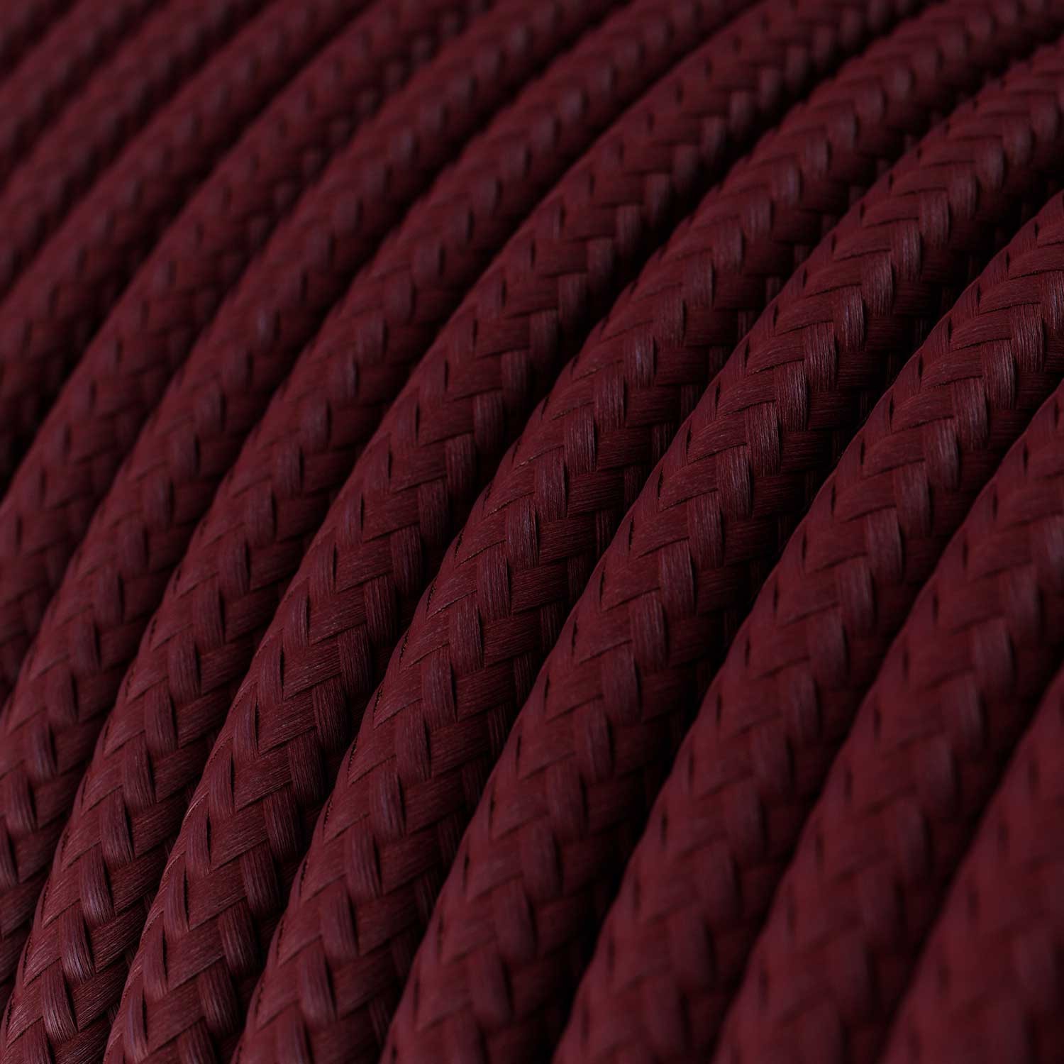 Okrogel tekstilen električen kabel RM19 - bordo