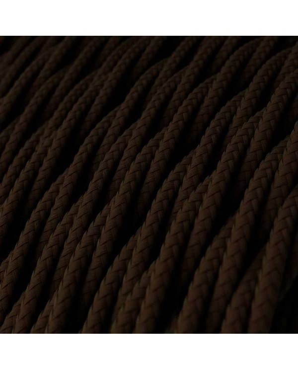 Zavit tekstilen električen kabel TM13 - rjav