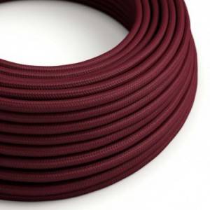 Okrogel tekstilen električen kabel RM19 - bordo