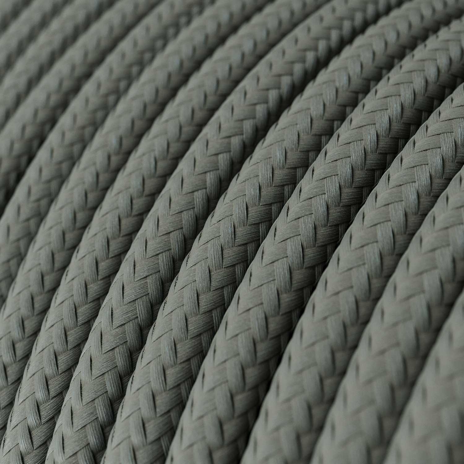Okrogel tekstilen električen kabel RM03 - siv