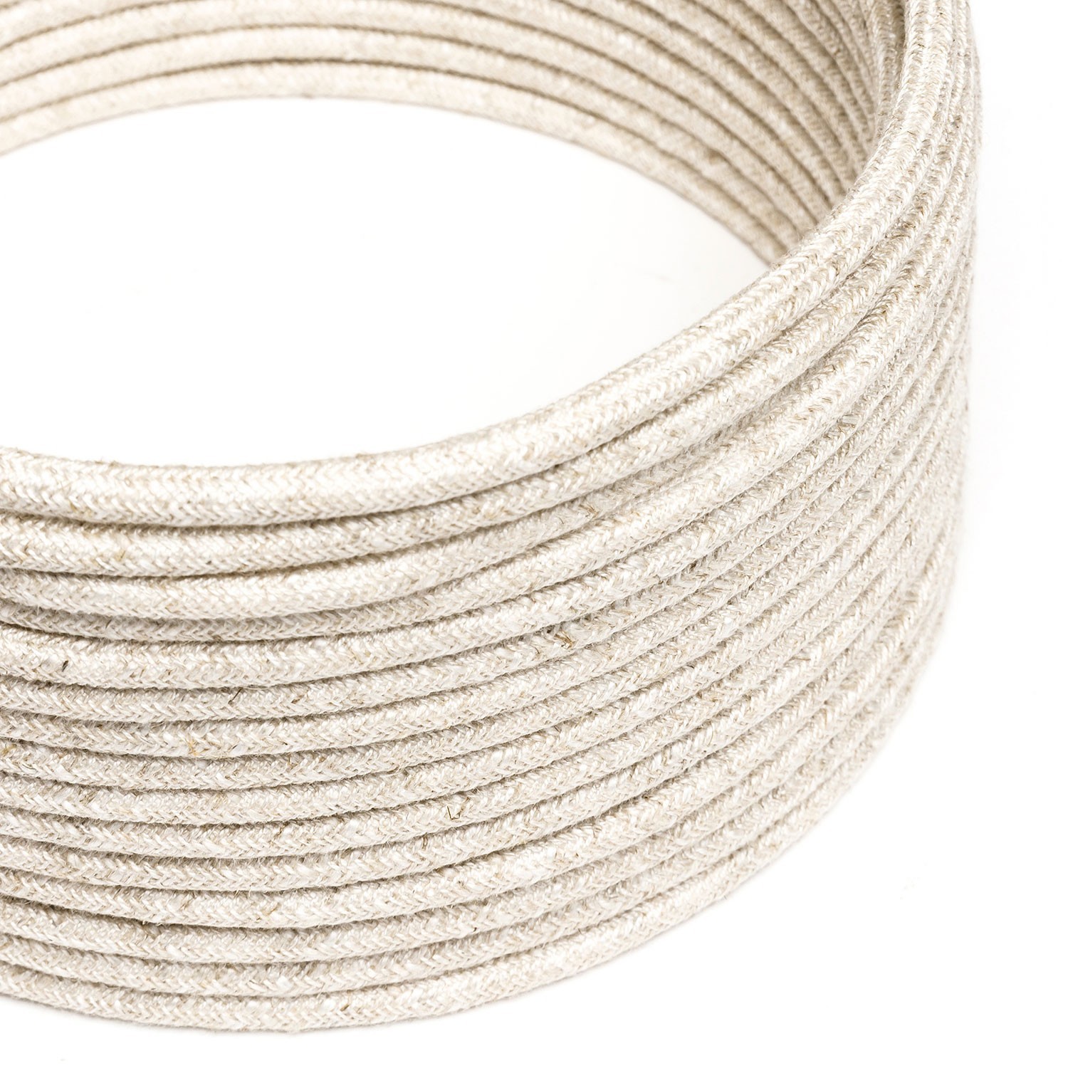 Okrogel tekstilen električen kabel RN01 - natur