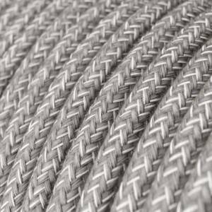 Okrogel tekstilen električen kabel RN02 - siv