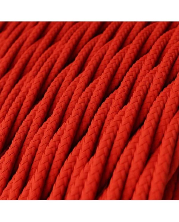 Zavit tekstilen električen kabel TM09 - rdeč